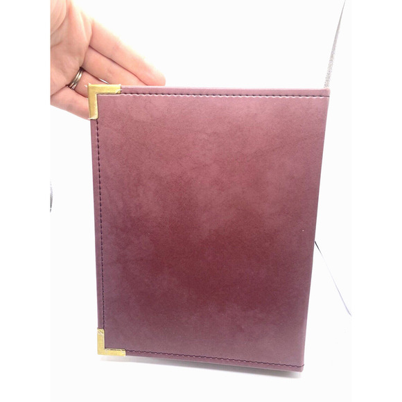 Vintage Cambridge Organizer 3 Ring Binder Vegan Leather Pink Organizer Journal - Picture 5 of 12